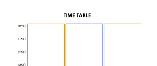 わかりやすいタイムスケジュール表 エクセルで作成された おしゃれな無料テンプレート 一週間 一日 ２４時間好きに時間をカスタマイズ出来る テンプレート 王子